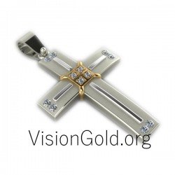 Золотой женский крест 0002